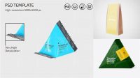 2664+ Triangular Package PSD Mockup Half Side View Free PSD for Creatives