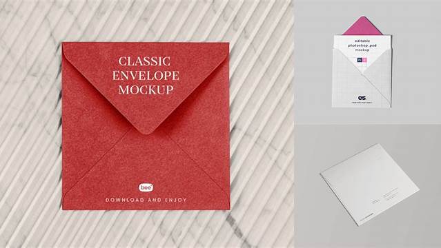 2674+ Square Envelope Mockup PSD Download