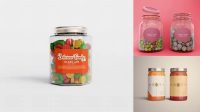 2683+ Candies Glass Jar PSD Mockup Advanced and Editable PSD Template Free