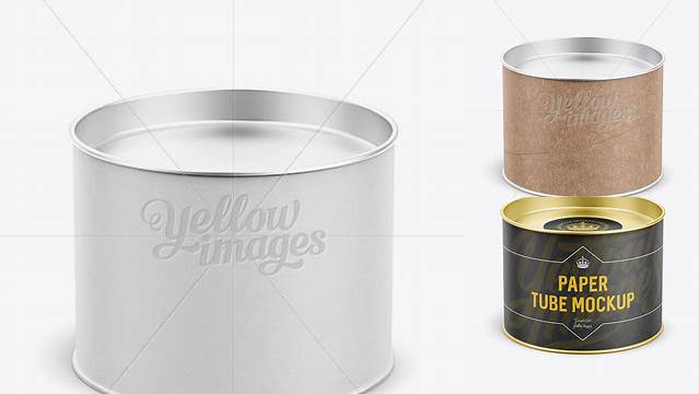 2683+ Small Paper Tube with a Flat Tin Lid High-Angle View Digital Resource Free Download