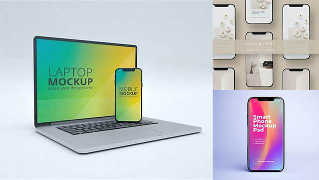 2684+ Computer Phone Mockup PSD Download