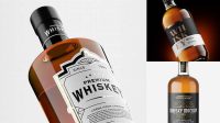 2690+ Whiskey Bottle with Wooden Cap PSD Mockup Free Professional PSD Download