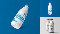 2693+ Clear Plastic Bottle with Milk PSD Mockup Fully Editable PSD Template