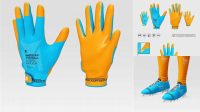 2694+ American Football Gloves PSD Mockup Touched Unique Free Photoshop Files