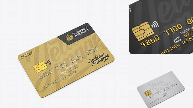 2695+ Metal Credit Card PSD Mockup Halfside View High-Angle Shot Custom Mockup Graphic Design