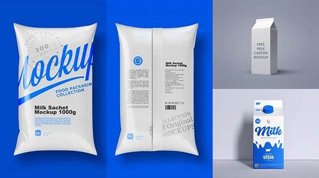 2698+ Milk Bag PSD Mockup Free Editable Photoshop Template