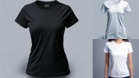 2698+ Women's T-Shirt Front View High-Quality Digital Mockup Resource