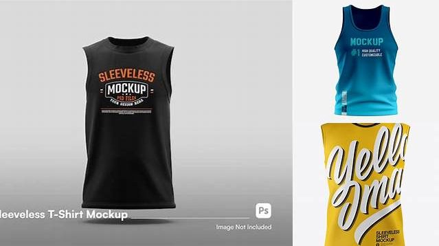 270+ Sleeveless Shirt PSD Mockup Front View Fully Layered PSD Freebie