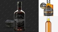 2700+ Green Bottle With Whisky PSD Mockup Include TIFF