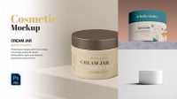 2707+ Cream Jar Mockup Free High-Quality Editable PSD