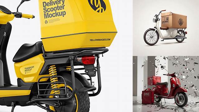 2707+ Moto Delivery Mockup Free Digital Download