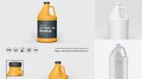 2708+ 128oz Plastic Jug PSD Mockup Layered PSD File Free Download