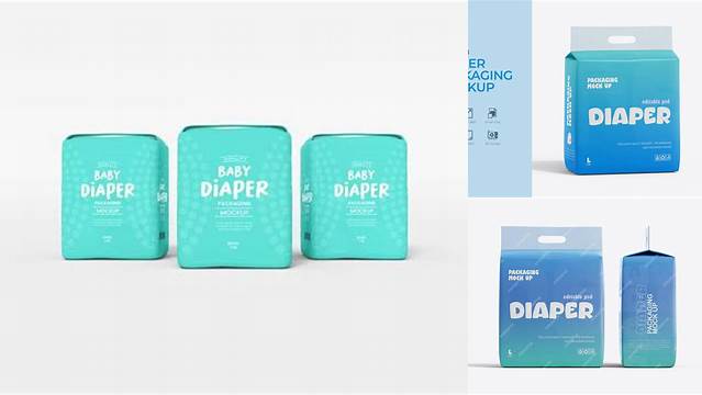 271+ Diaper Packaging Mockup Free PSD File for Designers