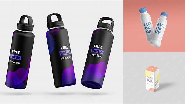 271+ Metallic Plastic Bottle with Paper Box PSD Mockup Download Professional PSD