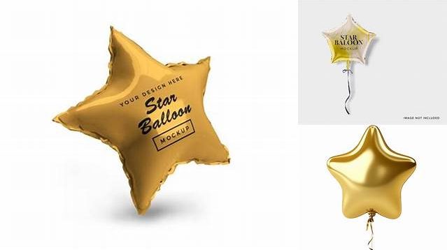 2714+ Star Shaped Balloon Custom Mockup Graphic Design