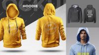 2723+ Hoodie Mockup Front And Back Professional Design PSD