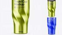 2724+ 390ml Matte Travel Cup PSD Mockup Fully Layered Photoshop Freebie