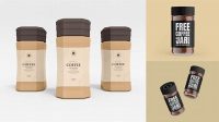 2726+ Matte Jar For Instant Coffee PSD Mockup Elegant and Stylish Mockup