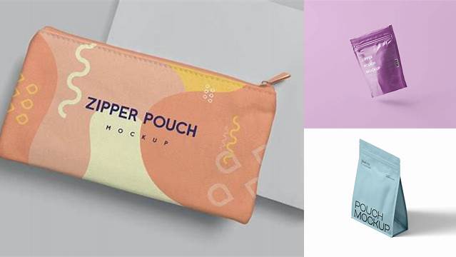 2726+ Zipper Pouch Canvas Pouch Mockup Free Download Free PSD