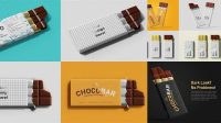 2727+ Milk Chocolate Bar Packaging PSD Mockup Smart Object Free Photoshop File