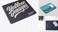 2733+ Mouse Pad PSD Mockup Half Side View High-Angle Shot Easy-to-Edit Photoshop Freebie