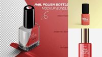 2735+ Matte Nail Polish Square Bottle PSD Mockup High-Quality Digital Mockup Resource