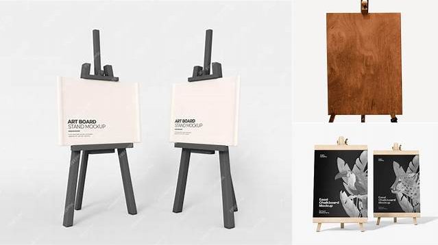 2738+ Easel PSD Mockup Front View Free PSD