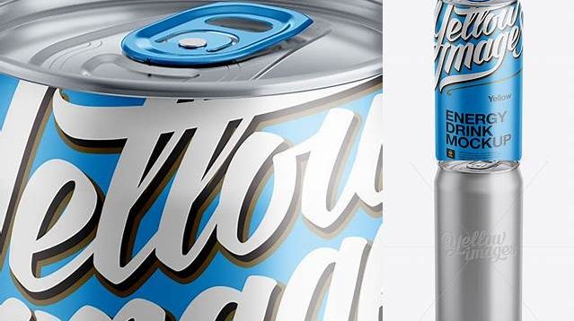 2740+ 16Oz Metallic Aluminium Can PSD Mockup High-Angle Shot Fully Layered PSD Freebie