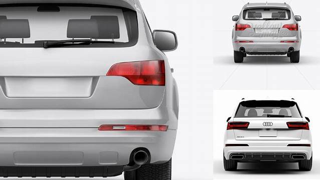 2748+ Audi Q7 PSD Mockup Back View Free Downloadable PSD