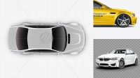 2753+ BMW M3 PSD Mockup Top View Exclusive and Stylish Design PSD