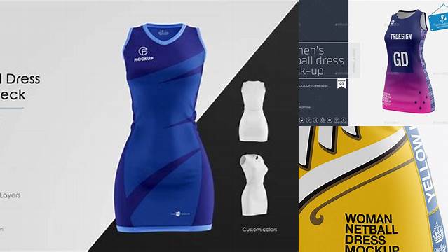 2753+ Tight Fit Netball Dress HQ PSD Mockup Side View Creative PSD Resources