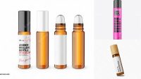 2754+ 10ml Matte Roller Bottle PSD Mockup Modern Photoshop Resource