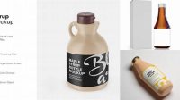 2754+ Ceramic Maple Syrup Bottle PSD Mockup Elegant and Stylish Mockup