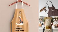 2754+ Leather Apron PSD Mockup Front View High-Quality Design Free PSD