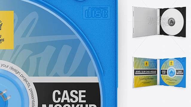 2754+ Opened Jewel Slim Case with Disc PSD Mockup Advanced Photoshop Design Free