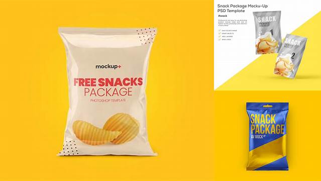 276+ Matte Snack Pack PSD Mockup Front View Advanced Editable PSD