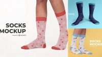 276+ Men's Socks PSD Mockup Easy-to-Edit PSD