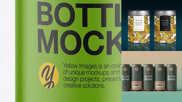 2760+ Tin Can with Matte Label PSD Mockup Front View Versatile and Elegant PSD File