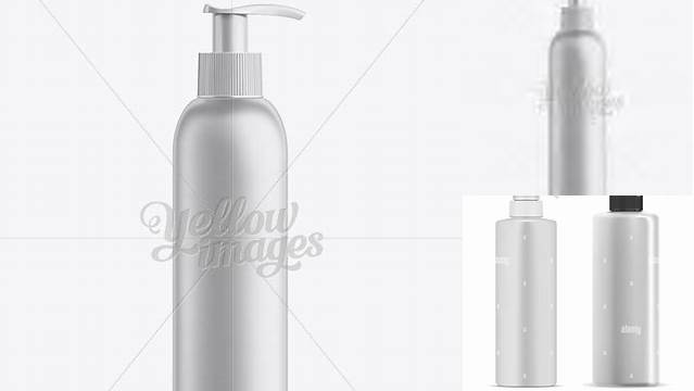 2769+ White Plastic Cosmetic Bottle with Batcher 200 ml Free Design Resource