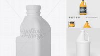 2773+ Plastic Milk Jug PSD Mockup Half Side View Free Creative Design