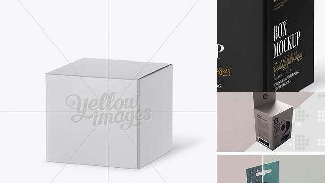 2774+ Paper Box Half Side View High-Angle Shot Creative Digital PSD Download