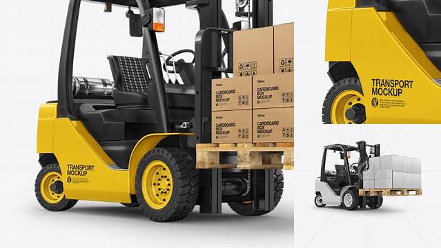 2779+ Forklift PSD Mockup Right Half Side View High-Quality Digital Mockup Resource