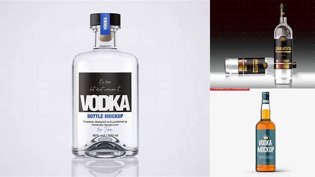 278+ Glass Vodka Bottle PSD Mockup Creative PSD Resources