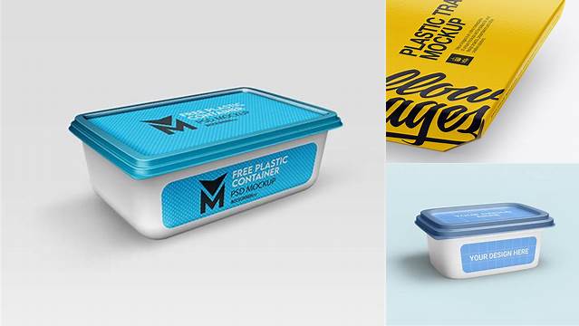 2782+ Plastic Container PSD Mockup High-Angle Shot High-End Photoshop Mockup