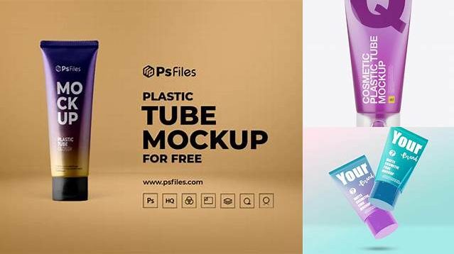 2782+ Transparent Cosmetic Tube With Matte Cap PSD Mockup Professional PSD Mockup