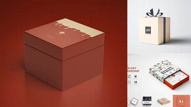 2785+ Gift Box PSD Mockup Top View Creative Digital PSD Download