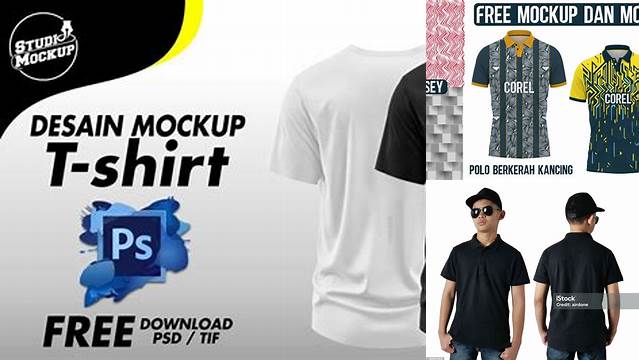 2785+ Mockup Kaos Berkerah Include TIFF