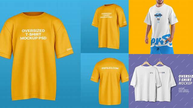 2785+ Oversized T Shirt Mockup Free PSD