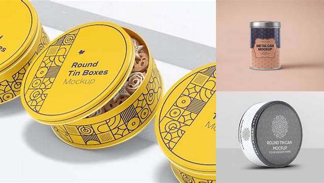 2786+ Round Tin Box PSD Mockup Premium Freebie for Designers