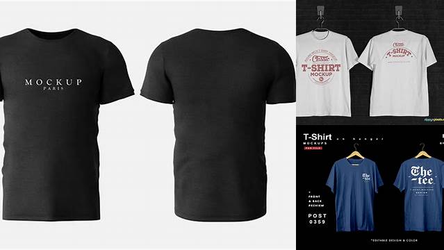 2786+ T Shirt Front Back Mockup Free Best for Showcase